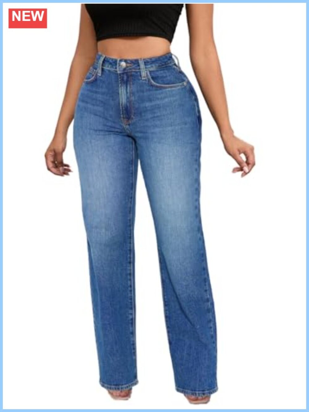 Women's Wide Leg High Waist Baggy Denim Jeans